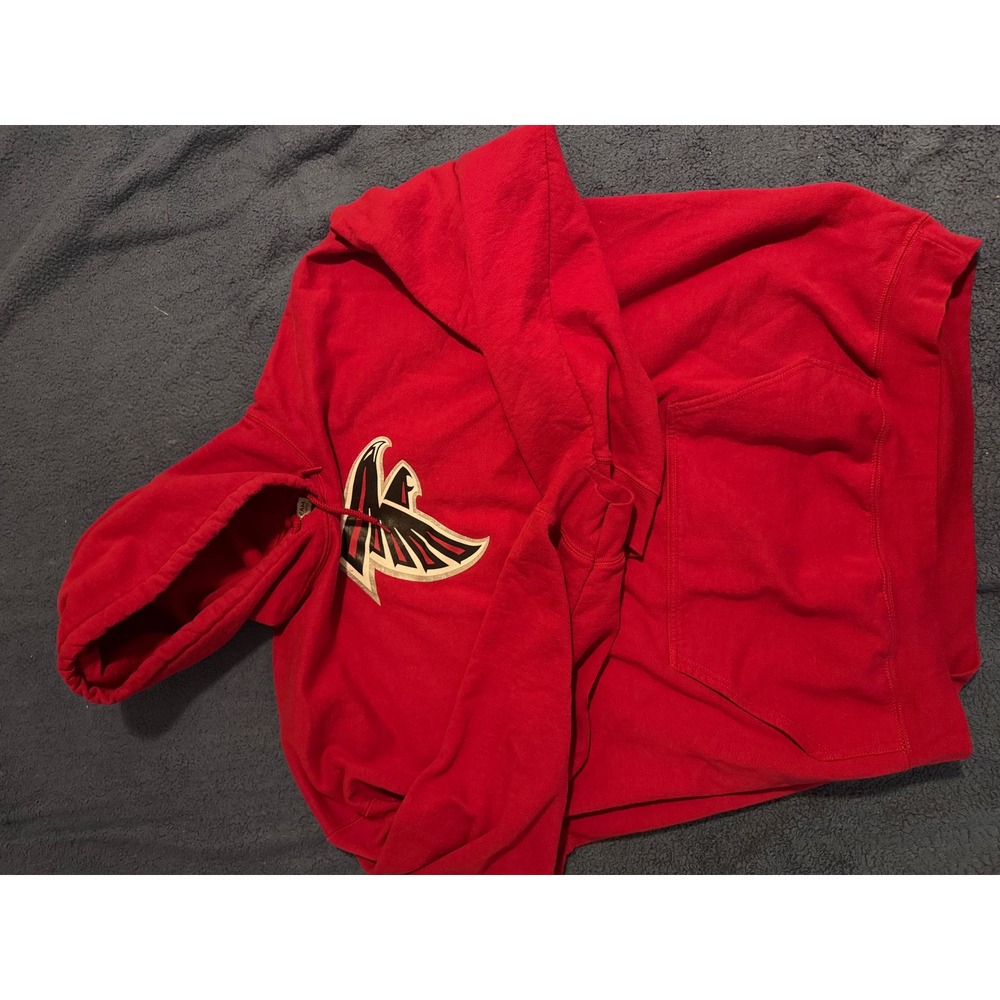 NFL Team Apparel Atlanta Falcons Hoodie Red Pullover Sweatshirt Mens 3XL Logo